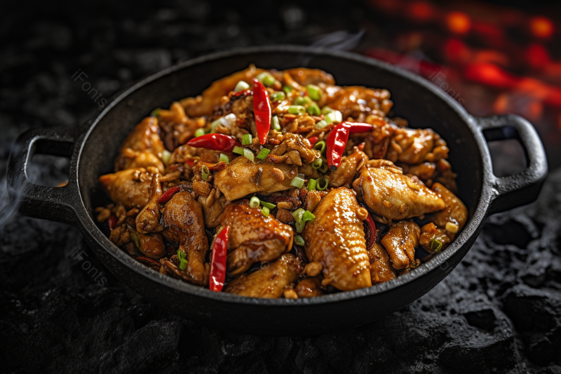 美味食物香辣鸡翅煲实拍摄影图,高清,摄影图,摄影图片,图片大全,摄影图免费下载